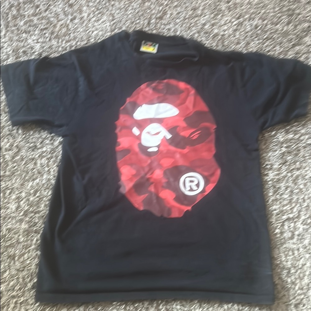Black T-Shirt with Red Graphic